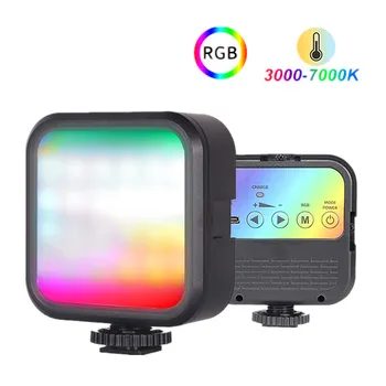 RGB-подсветка для видео, мини-светодиодная подсветка для камеры, портативная перезаряжаемая светодиодная панель, фото- и видеосъемка для Youtube Tik Tok
