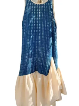 Винтажное повседневное женское платье контрастного цвета Hikigawa, свободные платья с открытыми плечами, сексуальное Шикарное модное платье в стиле пэчворк, Vestido De Mujer