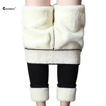 CHRLEISURE Зимние утепленные штаны для йоги, женские спортивные Теплые Леггинсы, Эластичные термоколготки для фитнеса, однотонные спортивные штаны с высокой талией, плотные, с высокой талией.