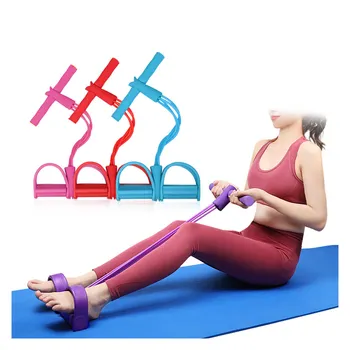Многофункциональные упражнения на растяжку тела с помощью натяжной веревки, Съемники педалей с четырьмя трубками, Эспандер для йоги