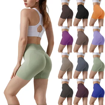 Женские брюки для йоги в стиле Персик, Эластичные Дышащие штаны для подтяжки бедер, Повседневные спортивные шорты для бега, тренировки для бега