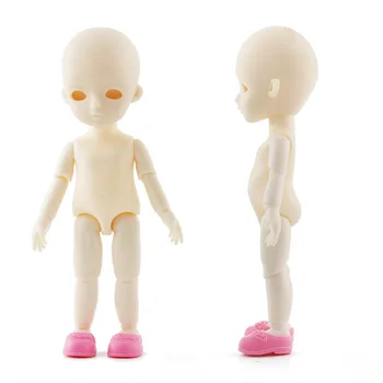 16 см 13 Подвижных шарнирных мини-кукол OB, макияж своими руками, Обнаженное тело, Милая Лысая голова без глаз, игрушки для маленьких девочек, кукла для подарков