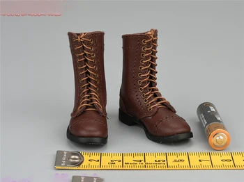 Модель коричневых ботинок SS126 в масштабе 1/6 для десантников армии США времен Второй мировой войны для 12-дюймовых фигурок DIY Аксессуары