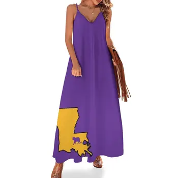 Платье без рукавов Baton Rouge Louisiana Tiger, элегантные вечерние платья для женщин 2023, летние наряды для женщин 2023, винтажное платье