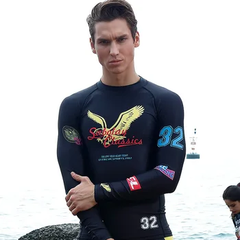Мужские колготки с защитой от ультрафиолета, мужской купальник с длинным рукавом, Защита от сыпи, Быстросохнущая футболка для серфинга, Водолазные костюмы для плавания 2023