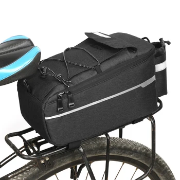 Велосипедная сумка с регулируемыми ремнями из водонепроницаемого полиэстера, вместительная Электрическая складная сумка-полка для снаряжения для катания на горных велосипедах