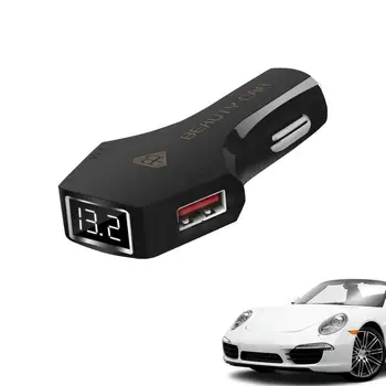 Двухпортовое автомобильное зарядное устройство 4200 мА, двухпортовое USB-зарядное устройство, Удобная маленькая автомобильная USB-розетка, Мощный автомобильный адаптер зарядного устройства, цифровой
