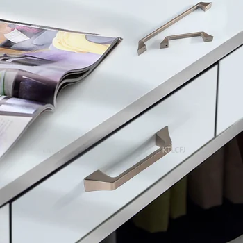 Шкаф-купе Кухонные ручки для шкафов и выдвижных ящиков, мебель из полированной меди, Яркая блестящая латунь с золотым зеркалом