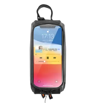 Велосипедная сумка на руль, велосипедная сумка на переднюю раму, велосипедная сумка, держатель для телефона, верхняя трубка, жесткий корпус, водонепроницаемый чехол для мобильного телефона для