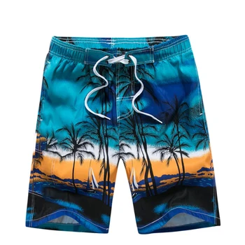 Мужские купальники из кокосовой пальмы, пляжные шорты, шорты для серфинга, спортивные брюки, короткие купальники для мальчиков, детские летние купальники