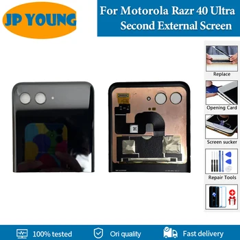 Оригинальный 3,6-дюймовый внешний ЖК-дисплей для Motorola Razr 40 Ultra с сенсорным экраном и цифровым преобразователем в сборе для Moto Razr 40Ultra LCD