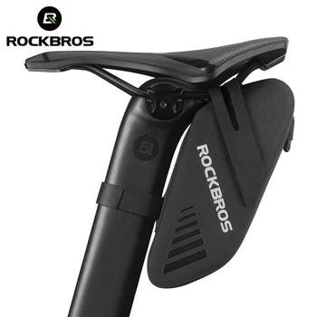 Официальная седельная сумка Rockbros Емкостью 0,6 л, водонепроницаемая задняя сумка для велосипеда, на которую можно повесить задние фонари, аксессуары для сумки для велосипеда MTB AS-078
