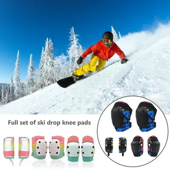 1 Комплект лыжных протекторов, удобные на ощупь Аксессуары для катания на лыжах, Защитное снаряжение для скейтборда, лыжные наколенники