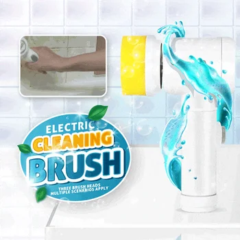 Беспроводная электрическая USB-щетка для чистки, ручная щетка для ванны, инструмент для чистки раковины в кухне, ванной, щетка для чистки унитаза, ванны