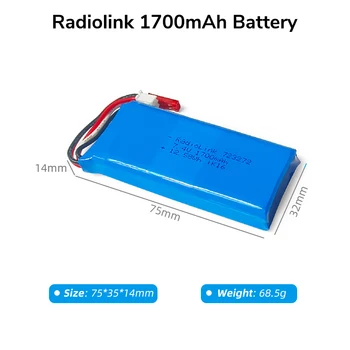 Radiolink 1700mAh 2S Аккумулятор для Передатчиков RC8X и FULLYMAX 7,4 V 2S 600mAh Lipo JST Разъем для Radiolink A560 с Фиксированным Крылом