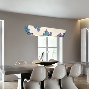 Художественная люстра Светодиодный подвесной светильник в скандинавском минималистичном стиле Wabi-Sabi Wind Ресторан-бар Lustre Cafe Столовая Домашний декор Подвесной