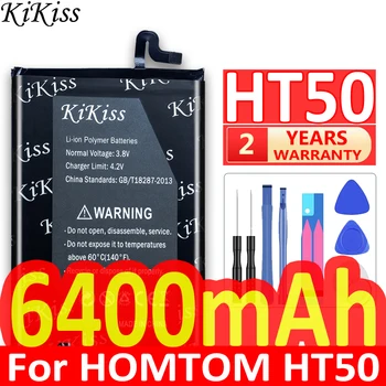 Новый аккумулятор большой мощности емкостью 6400 мАч для 5,5-дюймового аккумулятора мобильного телефона Homtom HT50 HT 50