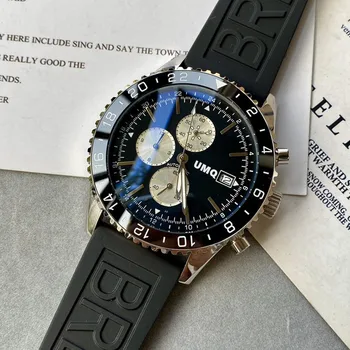 Мужские полнофункциональные кварцевые наручные часы с кварцевым механизмом VK, импортированным из Японии, с функцией синхронизации часов