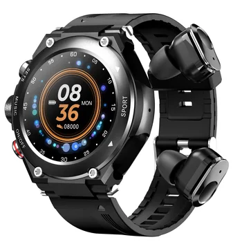 Смарт-часы T92 с наушниками, Bluetooth-гарнитурой, умными часами с динамиком, трекером, музыкальным пульсометром, спортивными часами