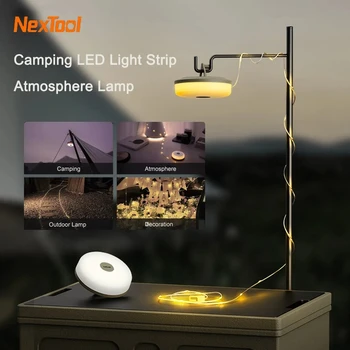 Xiaomi Camping LED Light Strip Atmosphere Lamp Перезаряжаемая портативная лампа с гибкими полосками теплого белого цвета для украшения помещения в палатке
