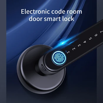2022. Электрический замок, дверной замок с отпечатками пальцев, умный вход без ключа, Биометрическая клавиатура, пароль, приложение для блокировки ручки