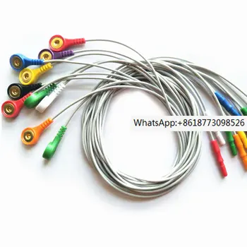 Универсальный защитный кабель для ЭКГ-холтеровского исследования Din 1,5 мм, доступны варианты цвета проводов