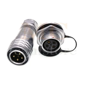 WEIPU SF20, водонепроницаемый разъем IP67 6pin, разъем кабеля питания для монтажа на панели, мужской (розетка) и женский (штекер) 4 + 2-контактный разъем