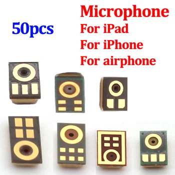50шт Микрофон для iPhone 13 12 11 14 Pro Max X XS XR 7 8 Plus 6 6s 4S 5 5s SE для iPad 3 4 5 9,7 12,9 Замена Внутреннего чипа Микрофона