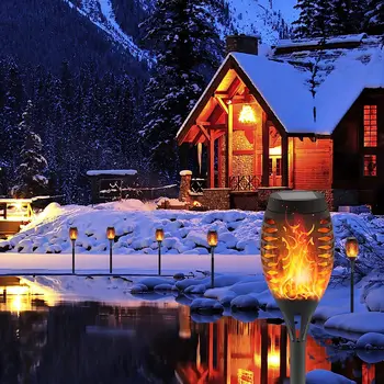 Солнечный мигающий фонарик СВЕТОДИОДНЫЙ водонепроницаемый солнечный открытый Рождественский декор от заката до рассвета Хэллоуин