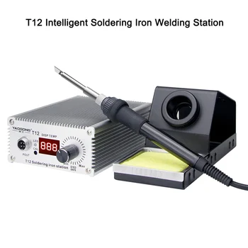 Комплект паяльника с цифровым дисплеем T12, электронный сварочный утюг, быстрый нагрев для ремонта телефонной платы, Инструменты для сварки