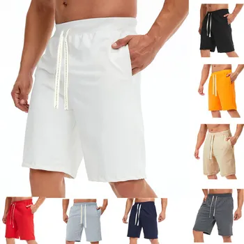 Летние высококачественные дышащие спортивные шорты Мужские Удобные пляжные повседневные мужские домашние шорты-карго с карманом Уличная одежда