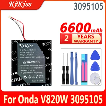 100% Новый аккумулятор KiKiss емкостью 6600 мАч для аккумуляторов ноутбуков Onda V820W 3095105