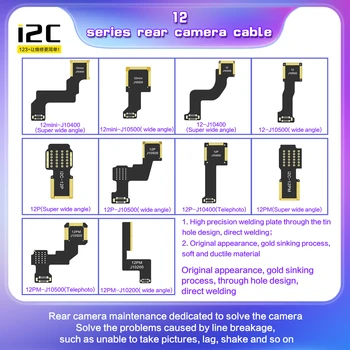 Гибкий Кабель Камеры Заднего Вида I2C Пустой FPC Для iPhone X 11 12 Серии Super Wide Angle Long Focus Repair Swap Parts Kit