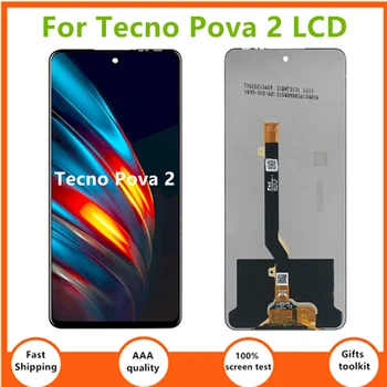 6,9 дюйм(ов) совершенно новый Для Tecno Pova 2 LE7 LE7n ЖК-дисплей Сенсорный Экран Дигитайзер В Сборе Для Tecno Pova2 ЖК-Запчасти Для Ремонта