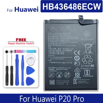 Аккумулятор мобильного Телефона HB436486ECW Для Huawei P20 Pro P20Pro Batterie Высококачественный Литий-полимерный Аккумулятор Bateria + Бесплатные Инструменты