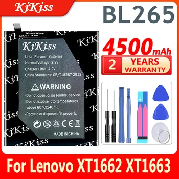 KiKiss 4500 мАч BL265 Для Lenovo M Kung-Fu XT1662 Аккумулятор Для Motorola MOTO M XT1663 XT1662 BL 265 Аккумуляторы Для Телефонов + Подарочные Инструменты