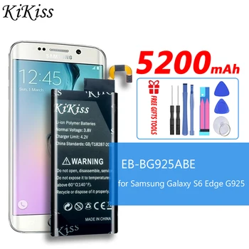 Оригинальный Аккумулятор KiKiss EB-BG925ABE EB-BG925ABA 5200 мАч Для Samsung GALAXY S6 Edge G9250 G925FQ G925F G925S S6Edge G925V G925A