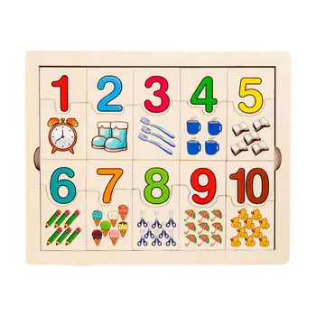 Доска-пазл с цифрами, деревянный пазл для детей в возрасте от 3 до 4 лет, мальчиков и старше